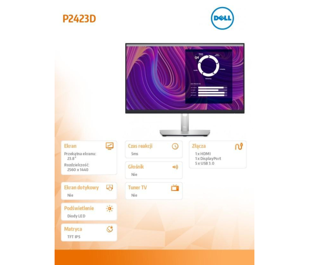 Dell P2423D - 734986 - zdjęcie 7